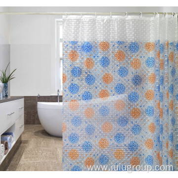 Wholesale PEVA Shower Curtain With Flower Printing